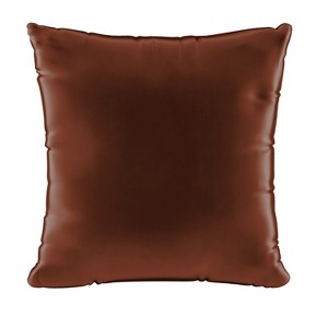 Velvet Square Throw Pillow Brown - Skyline Furniture