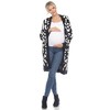 Maternity Leopard Print Open Front High Pile Fleece Coat -White Mark - 2 of 4