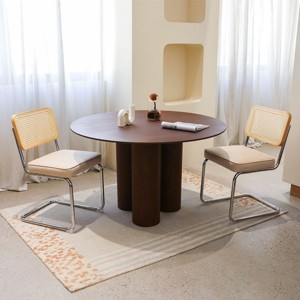 Sapphtopaz Modern Breuer Designed Dining Chairs Set of 2, Side Accent Chairs Kitchen Chairs with Rattan Back & Chrome Legs for Dining Room,Living Room - 1 of 4