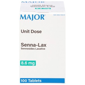 Major Senna-Lax Tablets, 8.6 mg Sennosides,  Laxative for Gentle Overnight Constipation Relief 100 Ct - 1 of 4