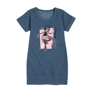 - IF Movie - Blossom Ballet Graphic Short Sleeve Fleece Dress - 1 of 4