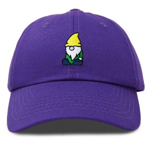 Dalix Gnome Embroidered Cotton Baseball Cap Adjustable Dad Hat Mens - 1 of 4