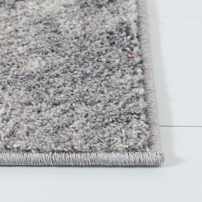 Adirondack Orange and Grey Synthetic Runner Rug, 2'-6" x 12'