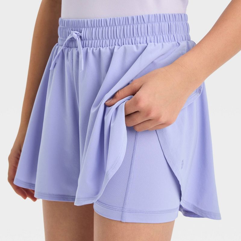 Girls&#39; High-Rise 2-in-1 Shorts - All In Motion™, 4 of 5