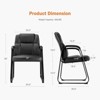 NicBex 1 PC/2 PCS Office Guest Chair with Padded Arms,PU Leather Waiting Room Chairs for Reception Area Conference Room Lobby Side,Black - 3 of 4