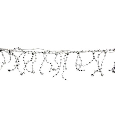 Roman 6' Prelit Battery Operated Faceted Bead Artificial Christmas Garland - Clear Lights