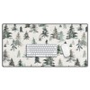 Ninola Design Winter Snow Trees Forest Neutral Desk Mat -Deny Designs - 2 of 4