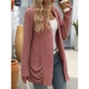 Coolmee Womens Long Sleeve Lightweight Open Front V-Neck Casual Cardigan Sweaters Outerwear with Pockets - 4 of 4