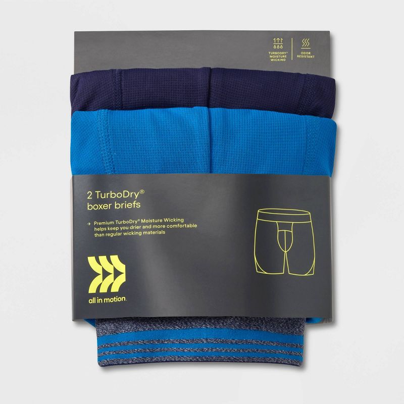 Men's TurboDry 2pk Underwear - All in Motion™ Navy/Blue, 2 of 2