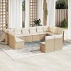 vidaXL Garden Sofa Set Beige Poly Rattan Large Modular Garden Sofa Set - 2 of 4