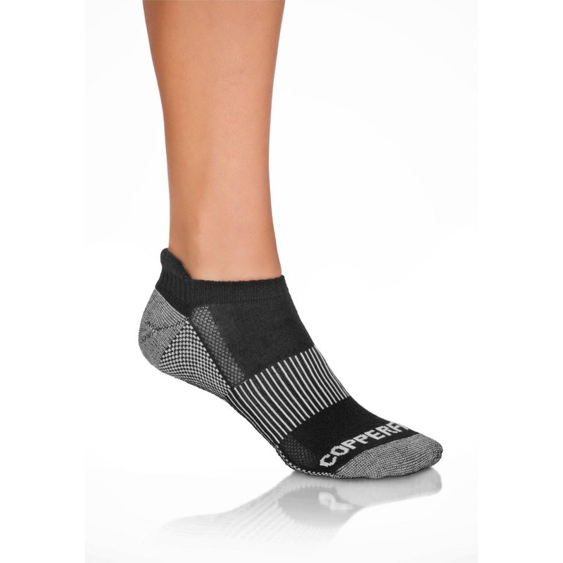 Copper Fit Ankle Socks Women's Black - 3pk 9-11, 1 of 5