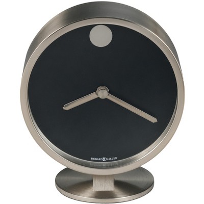 Modern Black and Silver Quartz Table Clock