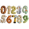 Unique Bargains Number Balloons Animal Print Foil Decoration for Party Birthday - 3 of 4