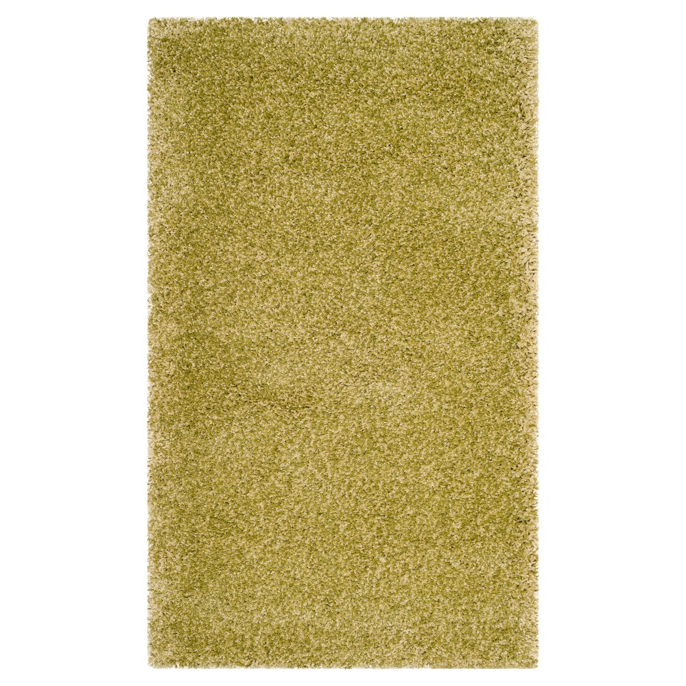 Green Solid Loomed Accent Rug - (3'x5') - Safavieh