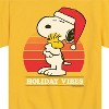 Boys' - Peanuts - Snoopy and Woodstock Christmas Skating Short Sleeve Graphic T-Shirt - 2 of 4