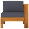 vidaXL Wooden Sofa Dark Grey Solid Acacia Wood 27.6 in x 25.6 in x 23.6 in - 2 of 2