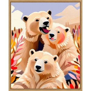 Amanti Art Polar Bears by Uma Gokhale Framed Canvas Wall Art - 1 of 4