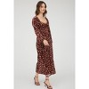 August Sky Women's Floral Velvet Front Tie Smocked Midi Dress - 3 of 4