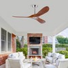 52 Inch Solid Wood Ceiling Fan With Remote, Modern Farmhouse Ceiling Fan With Reversible DC Motor For Bedroom, Living Room Study Room - 4 of 4