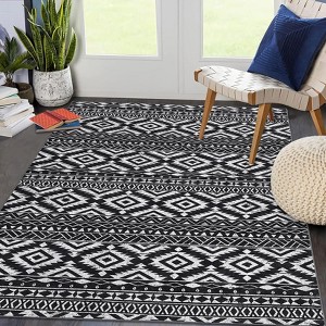 TROPOW Area Rug Low Pile Boho Vintage Area Rug Machine Washable Rug Non Slip Non Shedding Foldable Carpet for Living Room Bedroom Home Office - 1 of 4