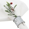 Saro Lifestyle Red Berry Napkin Pick, 6", Green - 3 of 4