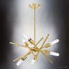Urban Ambiance Luxury Mid-Century Modern Indoor Chandelier,  10-1/2''H x 22-9/165"W x 22-9/165''D,  Satin Brass Finish, UHP4425 - 4 of 4