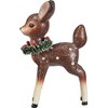 9.25 In Standing Deer Sisal Wreath Berries Glitter Figurines - image 2 of 3