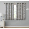 HLC.ME Paris Paisley Decorative Print Damask Pattern Light Reducing Grommet Window Curtain Panels for Bedroom, Set of 2 - 2 of 4