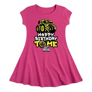 Girls' - Hot Wheels - Happy Birthday To Me Fit & Flair Cap Sleeve Dress - 1 of 1