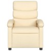 VidaXL Recliner Chair Cream Fabric - 3 of 4