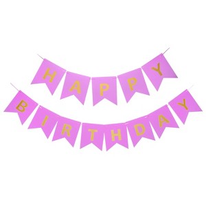 Unique Bargains Birthday Decorations Party Supplies Banner - 1 of 4
