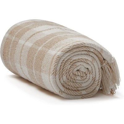 Americanflat 100% Cotton Throw Blanket - 50x60 - All Seasons Neutral Lightweight Cozy Soft Throws Blanket. - Available in a variety of Colors