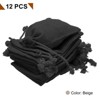 Unique Bargains Cotton Foldable Gym Travel Hiking Storage Drawstring Bag 12 Pcs - 3 of 4