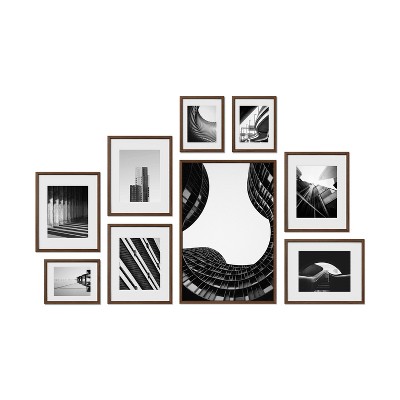 Haus and Hues Hastings Gallery Wall Frame Set with Real Glass and Mat
