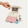 Old Modern Handicrafts Classic Camper – Handmade Metal Piggy Bank with Photo Frame, Luggage & Surfboard, 9" - 2 of 4