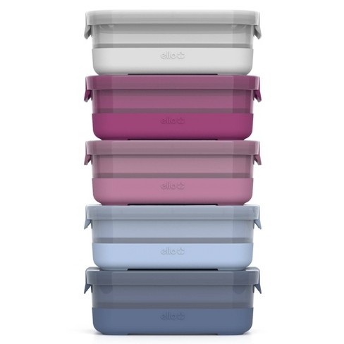 Ello 10pc Plastic Meal Prep Food Storage Container Set