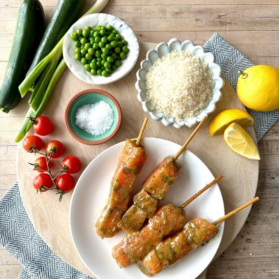 Marcangelo Foods Herb & Butter Salmon Skewers - 9.88oz