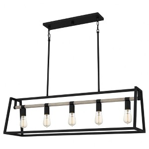 Quoizel Lighting Tippet 5 - Light Chandelier in  Matte Black - 1 of 4