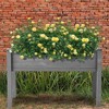 Gulches Set of 2 Brown Raised Planters Garden Beds, 22x8x6 - with Grid Design, Outdoor Wooden Planters and Plant Stand with Climbing Trellis - 2 of 4