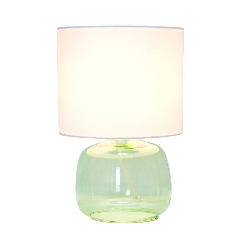 Glass Table Lamp with Fabric Shade - Simple Designs, 3 of 12