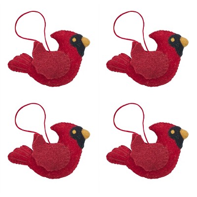Park Designs Cardinal Felt Ornament Set of 4