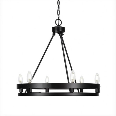 Toltec Lighting Belmont 6 - Light Chandelier in  Matte Black