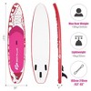 Costway 10.5’ Inflatable Stand Up Paddle Board SUP W/Carrying Bag Aluminum Paddle Pink - 3 of 4