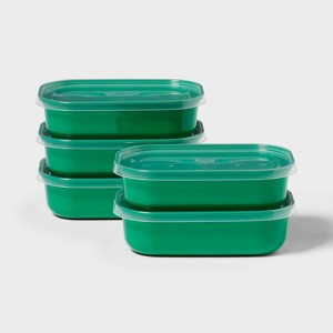 10pc (set of 5) Single Compartment Plastic Meal Prep Food Storage Container Set - Room Essentials™ - 1 of 3