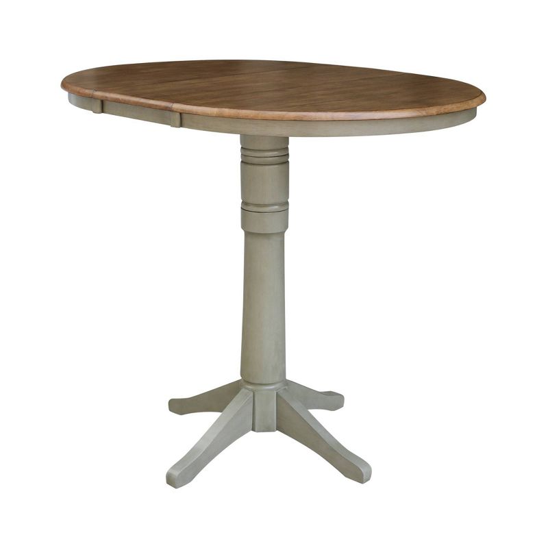 36" Magnolia Round Top Bar Height Dining Table with 12" Leaf - International Concepts, 5 of 10