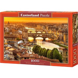 1000 Piece Jigsaw Puzzle, Bridges of Florence, Arno, Tuscany, puzzle of Italy, Adult Puzzle, Castorland C-104826-2 - 1 of 4