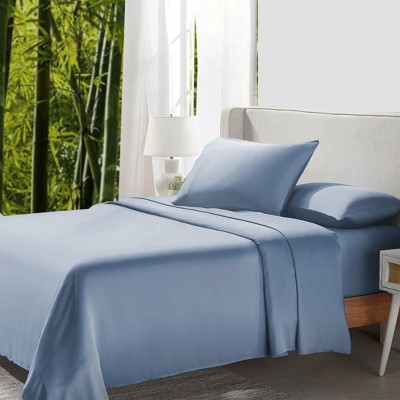 Blue Hydrangea Queen Bamboo Cotton Deep Pocket Sheet Set