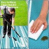 Coucheta Outdoor Patio Rug for Camping, Waterproof Foldable Plastic Straw Mat, Modern Striped Picnic Mat, UV Resistant, Large Outdoor Carpet - 4 of 4