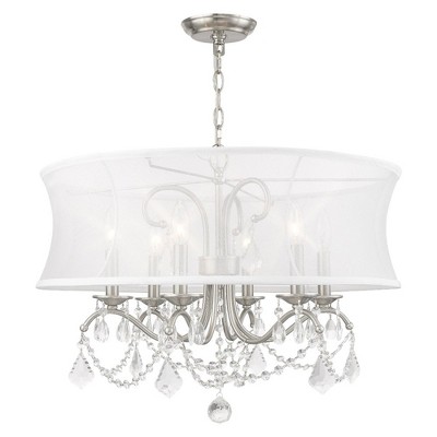 Livex Lighting Newcastle 6 - Light Chandelier in  Brushed Nickel