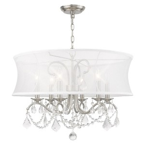 Livex Lighting Newcastle 6 - Light Chandelier in  Brushed Nickel - 1 of 4